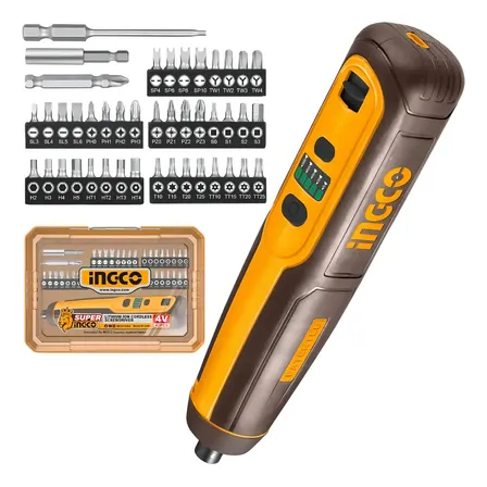 Parafusadeira A Bateria 1/4'' 5nm Csdli04062 Ingco Amarelo