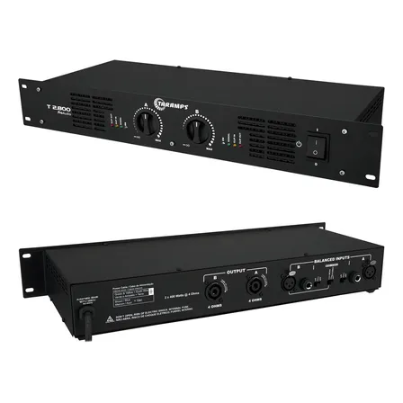 Amplificador Taramps T 2800 Potencia Profissional 800w Rms