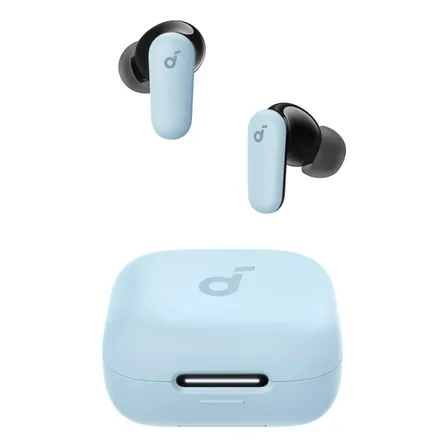 Fone De Ouvido Bluetooth 5.4 Soundcore P30i Da Anker, Cancelamento De Ruído Adaptativo, Graves Poderosos, 45h De... Azul-claro