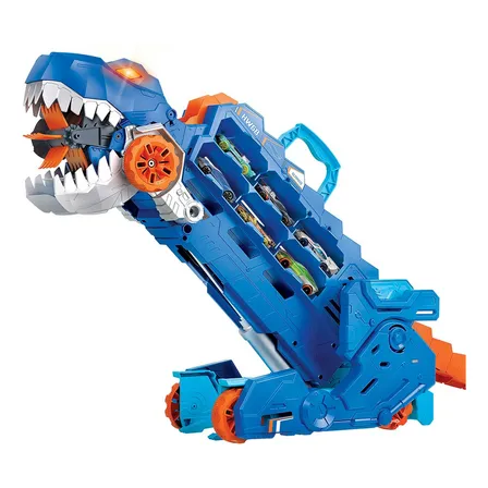 Trilha De Brinquedo Hot Wheels City T-rex Super Trailer Cor Multicolor