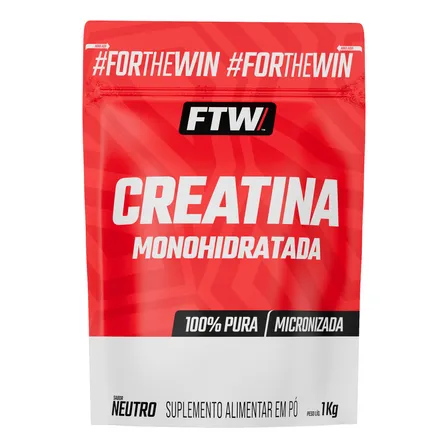 Creatina Monohidratada Pura 1kg Refil Suplemento Em Pó 100% - Ftw Sem Sabor
