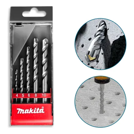 Jogo De Broca P/ Concreto Makita Profissional 5 Peças D03894