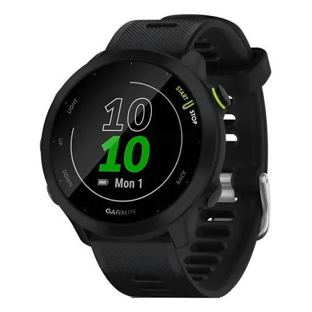 Relógio De Pulso Garmin Forerunner 55 Mesh Com Monitor De Frequência Cardíaca, Preto Preta