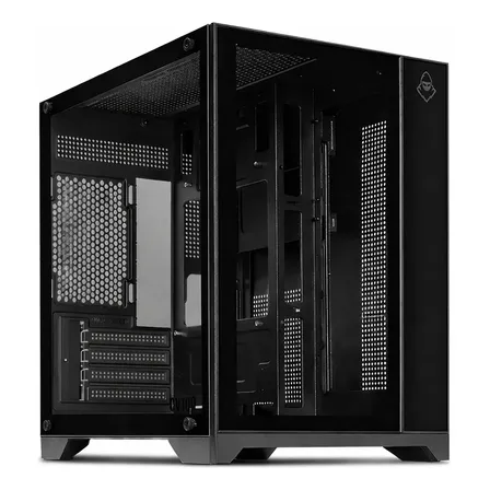 Gabinete Gamer Aquario Mancer Cv100, Mid-tower, Lat De Vidro Preto