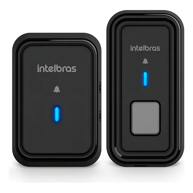 Campainha Sem Fio Intelbras Cib 101 Com Bateria Preta Preto