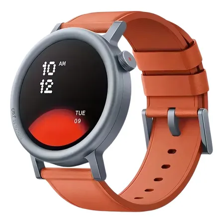 Smartwatch Cmf By Nothing Watch Pro 2 Grafite, Com Pulseira Laranja De Mesh E Gps