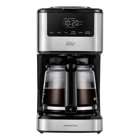 Cafeteira Elétrica Digital Programável Wap Wcd1500 Com Timer E Aroma Preto 220v