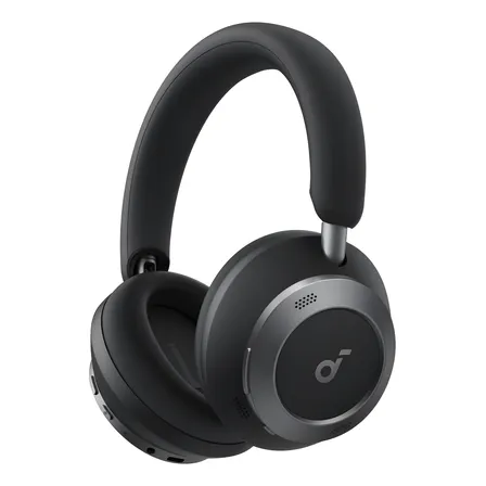 Fone de Ouvido Bluetooth Soundcore Space One Pro Sem Fio Headset Headphone ANC Cancelamento de Ruído Hi-Res LDAC Bateria 60h Viagens Escritório Conforto Premium Profissional Dobrável FlexiCurve Preto