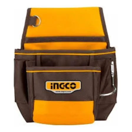 Bolsa Para Ferramentas Tipo Cinto Ingco Com 10 Bolsos Marrom