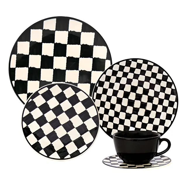Aparelho De Jantar Chá 30 Peças Oxford Unni Damas Off White