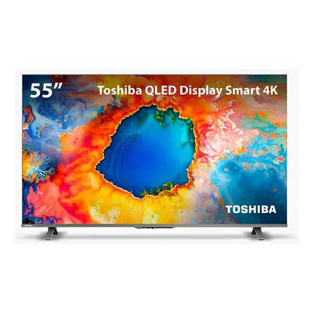 Smart Tv Qled 55 4k Toshiba 55c450ns Google Tv 3 Hdmi 2 Usb Wi-fi - Tb035m