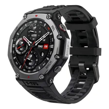 Relógio Amazfit T Rex 3 48mm Gps Amoled Original Smartwatch Onyx Onux Preto