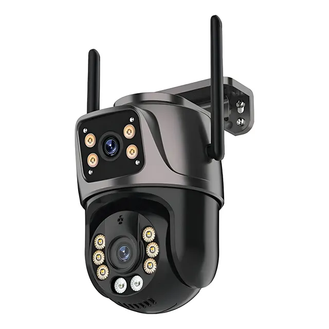 Camera Segurança Ip A29 Prova D'agua Duas Lentes App Yoosee Cor Preto Camera Dupla Preta
