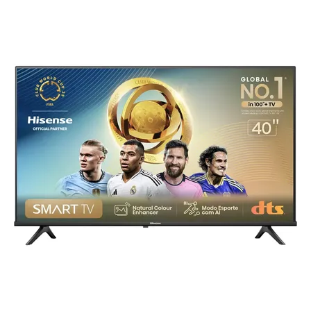 Hisense Smart Tv Fhd 40 Polegadas 40a4n Com Dts Virtual X Game E Sports Mode Controle Por Voz Share To Tv E Compatível Com Alexa