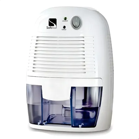 Desumidificador de Ar Anti Mofo Elétrico Portátil 500ml Bivolt Silencioso Reduz a Umidade do Ambiente - SOFTINOX