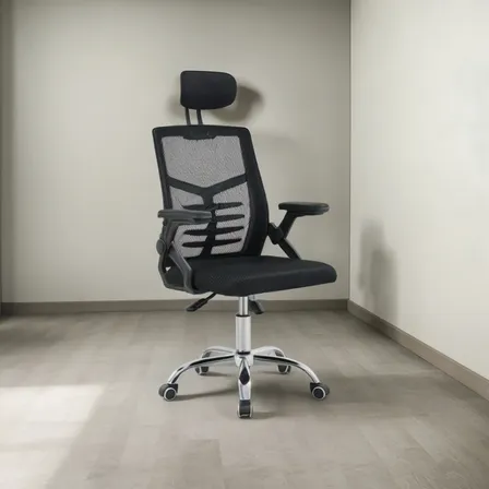 Cadeira De Escritório Chairflex Pro Evolux Hib Giratória Cor Preto Material Do Estofamento Mesh