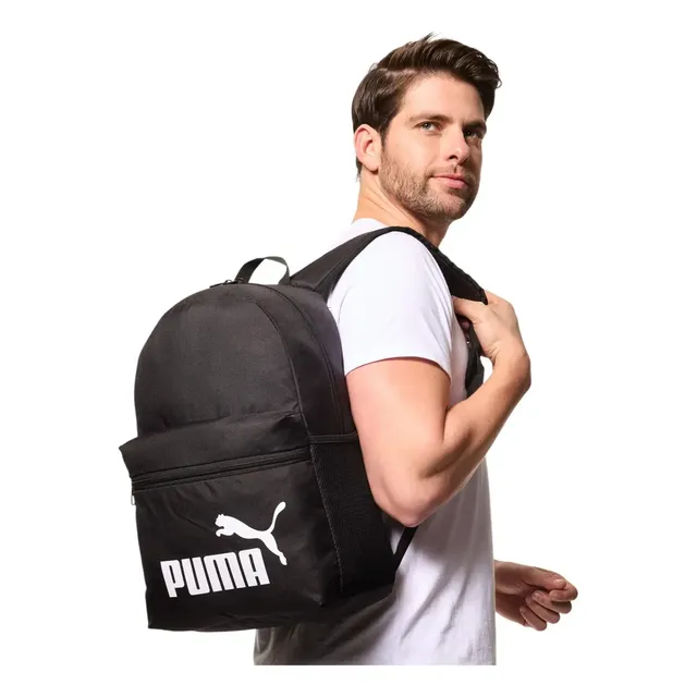 Mochila Phase Backpack Puma Preto/branco Liso