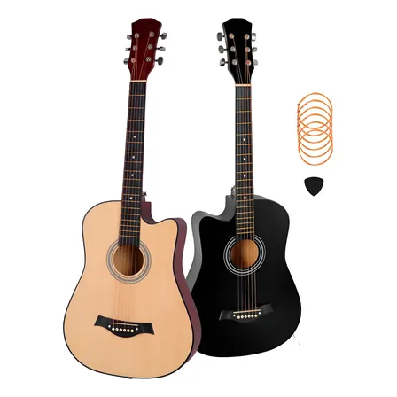 Violão Clássico Acústico Iniciantes Destros Cordas De Aço Cor Marrom-claro