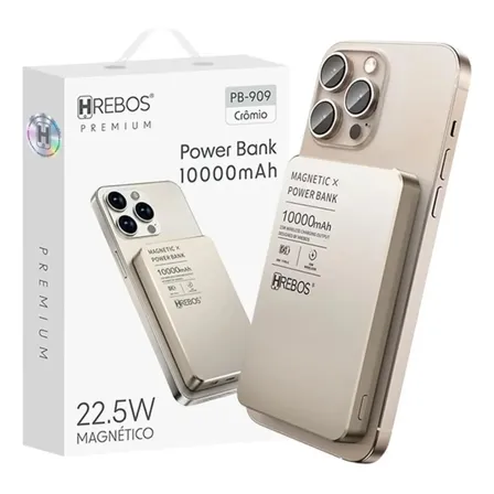 Carregador Power Bank Titanium Magsafe 10.000mah Pb-909