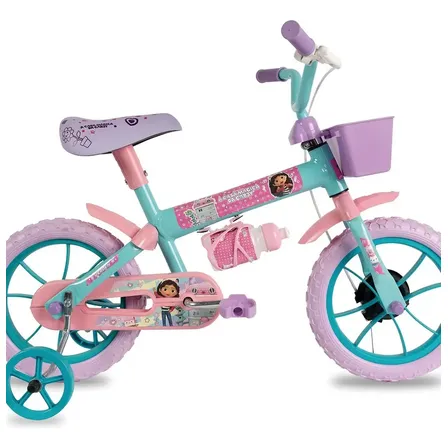 Bicicleta Infantil Verden Casa Magica Da Gabby Aro 12 Cor Verde Tiffany Tamanho do quadro Único