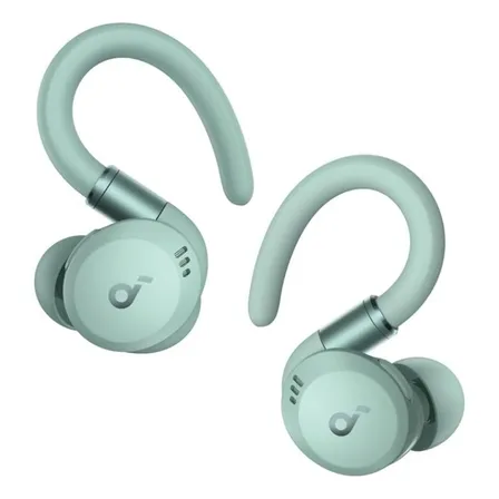 Fone De Ouvido Sem Fio Para Treinos soundcore Sport X20 ANC Cancelamento De Ruído Ativo Bluetooth 5.3 Multiponto Ganchos Ajustáveis Graves Potentes IP68 Resistente Suor e Poeira Bateria 48H Cor Verde