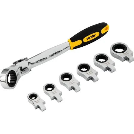 Jogo Chave Intercambiável Estrela Catracas 8mm/19mm Vonder