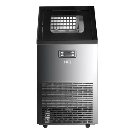 Máquina de gelo profissional HQ 45kg turbo HQ-HQMGI45 alta capacidade eficiente aço inoxidável