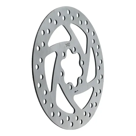 Disco de Freio 140mm Patinete Elétrico Foston S10 Traseiro Prateado