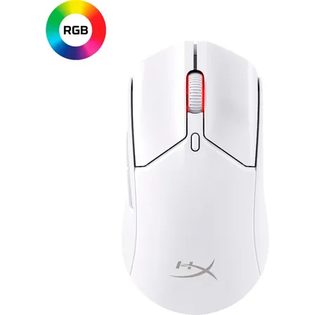 Mouse Sem Fio Gamer Hyperx Pulsefire Haste 2 Ultraleve, 61 G, Wireless E Bluetooth 2,4ghz, Até 26000 Dpi, Sensor Hyperx 26k, 100 Horas De Duração De Bateria, Branco (6n0a9aa)