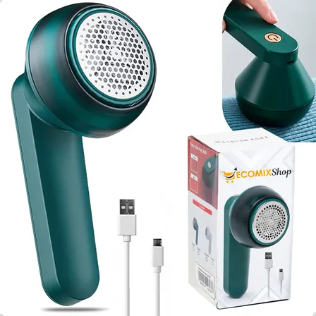 Papa Bolinha Elétrico Sem Fio Removedor De Fiapos Tira Pelos De Roupas Com Facilidade Recarregável Marca Ecomixshop Verde-escuro 127/220v