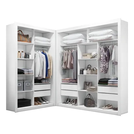 Closet Modulado 6 Gavetas Amoudi Móveis Cor Branco