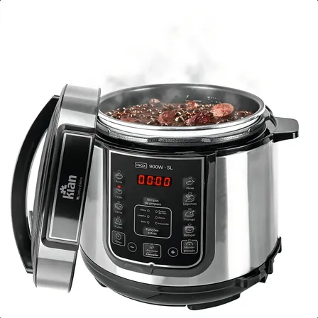 Panela De Pressão Elétrica 5 Litros Kian Ppe-101 Cor Inox 220v