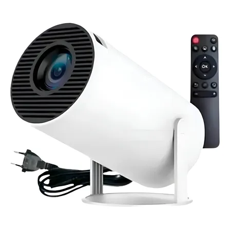 Projetor Hy300 4k Hd Android 11 Wi-fi Bluetooth Portátil 150'' Branco 127/220v