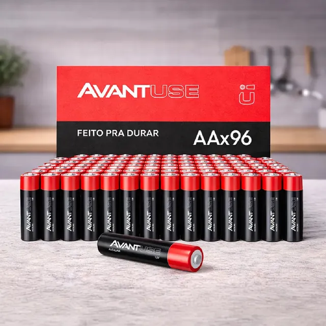 Kit 96 Pilhas Alcalina Pequena Aa 1.5v 2a Avant Use