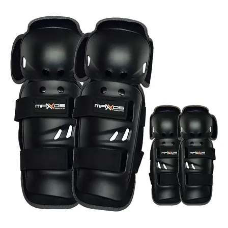 Kit Joelheira E Cotoveleira Proteçao Motocross Trilha Cor Preto