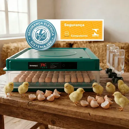 Chocadeira Incubadora 130 Ovos Bivolt Certificada Inmetro Automática Profissional Beltempo BT-400