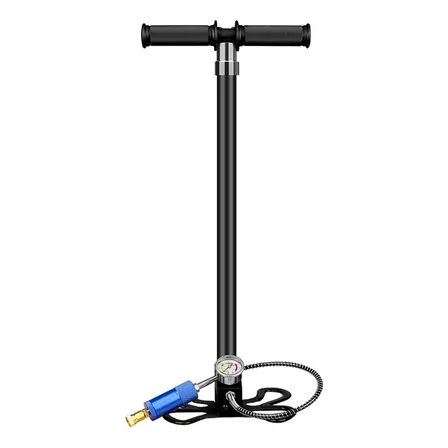 Bomba PCP Manual AR LÍDEA 4 Estágios 400 Bar 6000 PSI Alta Pressão Para Carabina Pistola Cilindro PCP Com Filtro De Ar Manômetro Mangueira Engate Rápido 8 mm Base Dobrável Aço Kit Vedação Portátil Uso