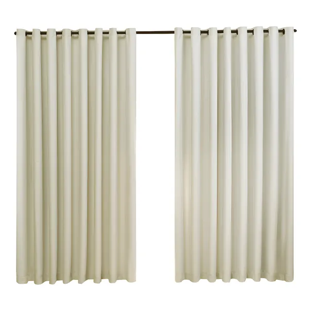 Cortina Tecido Blackout Corta Luz 2m Largura X 1,50 Metros Altura Sala Quarto Janela Blindex Cor Palha