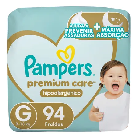 Fralda Pampers Premium Care Tamanho G 94 Unidades
