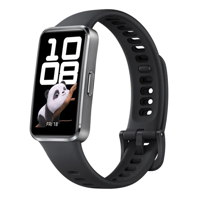 Smartband Huawei Band 10 De Alumínio Preto, Tela Amoled De 1.47 E Monitor De Sono Profissional Preto Fosco Fluoroelastômero