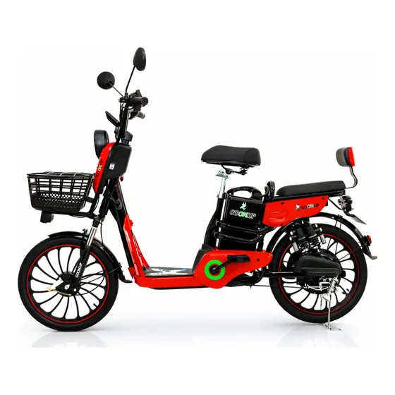 Bicicleta Elétrica Goon.UP Scooter 48V Vermelha Velocidade 32kmh Suporta 150kg