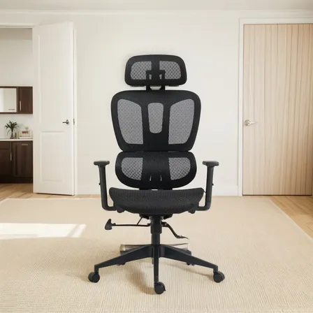 Cadeira De Escritório Dr. Office Business Pro, Preta, Mesh, 3d, Altura Ajustável, Cadeira Dr. Office Business Pro Preto Couro Sintético