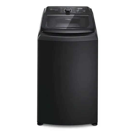 Máquina de Lavar Electrolux 14.5kg Preta Efficient Cesto Inox Jet&Clean e Filtro Fiapos LEP15