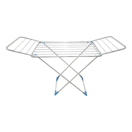Varal De Chão Grande Ordez Cor Alumínio De 1.6m X 55cm X 90cm Desdobrado