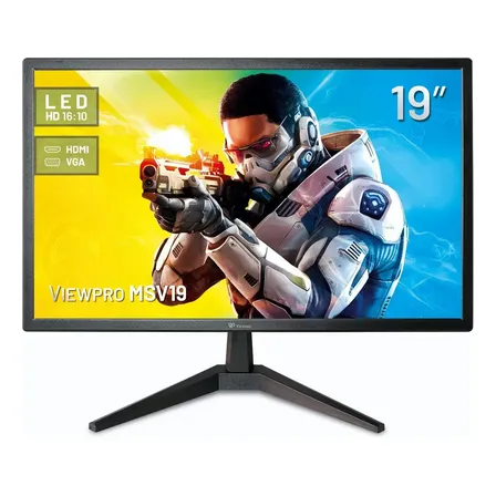 Monitor LED 19" ViewPro Resolução 1440x900 HDMI VGA VESA Preto