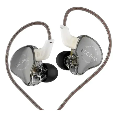 Fone De Ouvido Retorno Kz Edc Pro Sem Mic Cinza