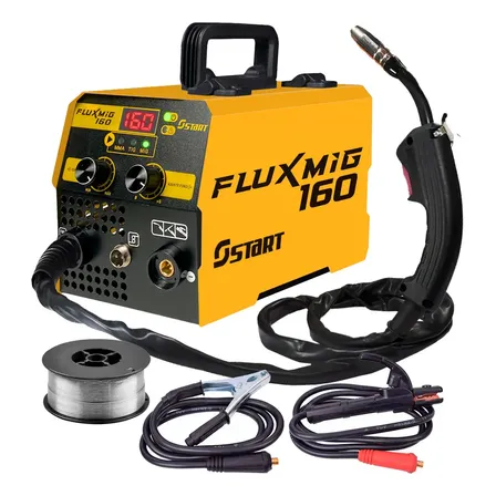 Máquina Inversora De Solda Multiprocessos 160a Digital 3 Em 1 Mig Tig Lift Mma Sem Gás Fluxmig 160 Start