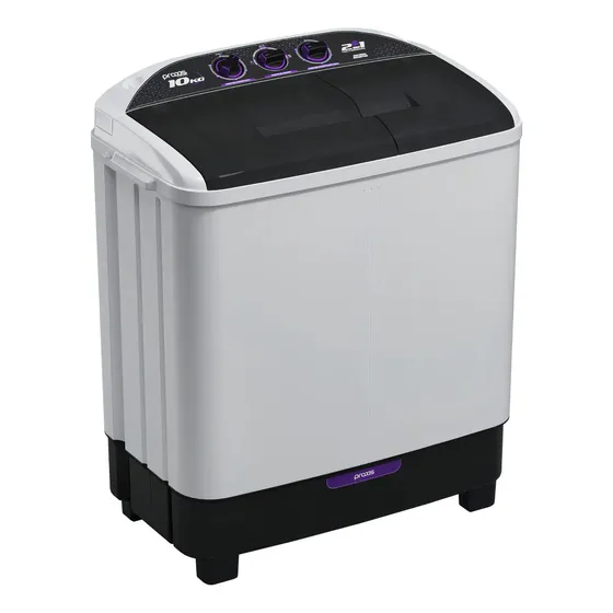 Máquina De Lavar Twin Tub Praxis 10kg 2 Em 1 Branca 127v