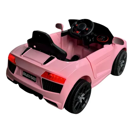Carrinho Elétrico Infantil Rosa Bribri 12V Bluetooth e Controle Remoto