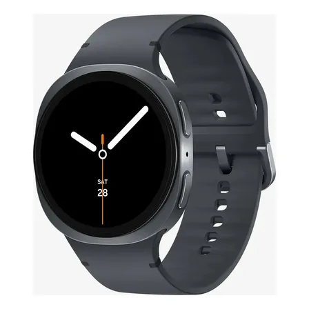 Smartwatch Samsung Galaxy Watch 8 40mm Bt Gps, Branco Com Pulseira Milanês Cinza-escuro